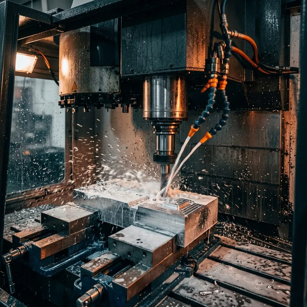 VMC milling with coolant